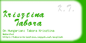 krisztina tabora business card